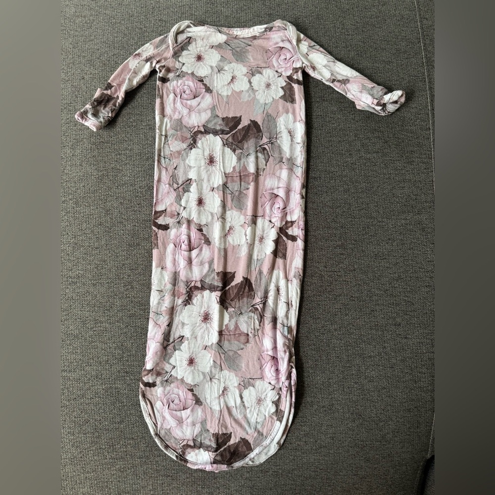 Posh Peanut Millicent bamboo viscose knotted baby Girl gown 0-3M